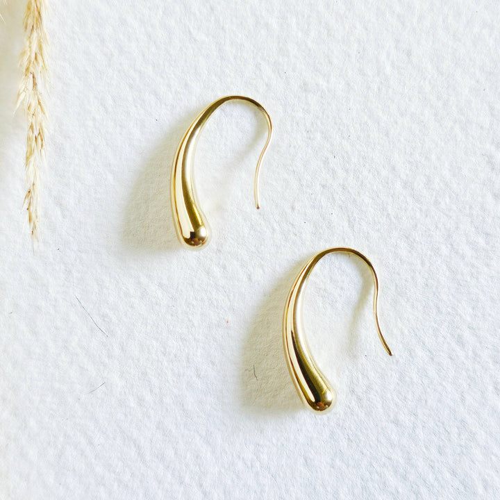 Mini Drop Hoop Earrings