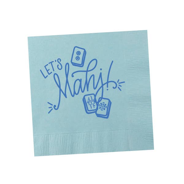 Let's Mahj Mahjong Napkins, Assorted Colors