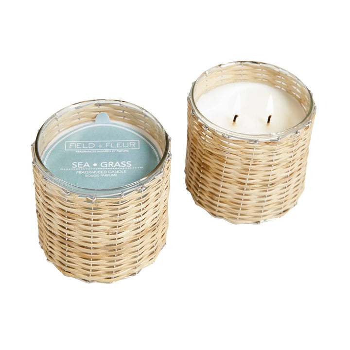 Handwoven Sea Grass Candle