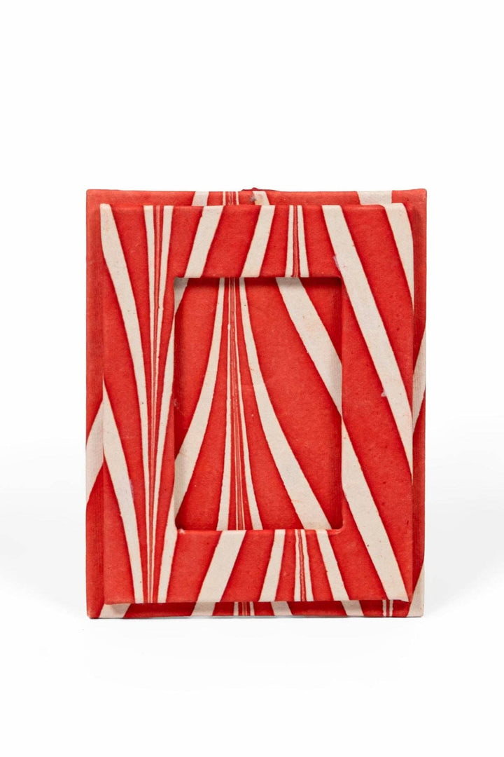 Mini Picture Frame Ornament, Red Stripe