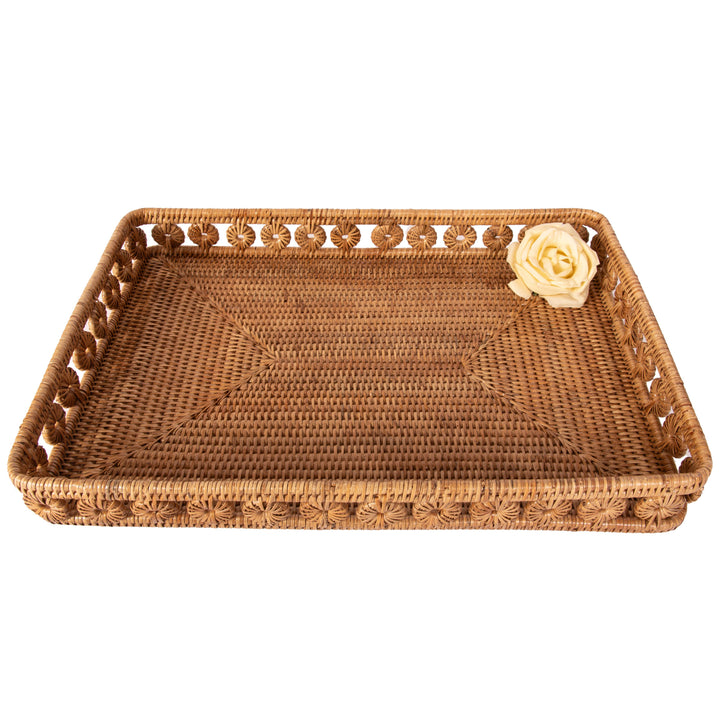 Decorative Tray in Rattan