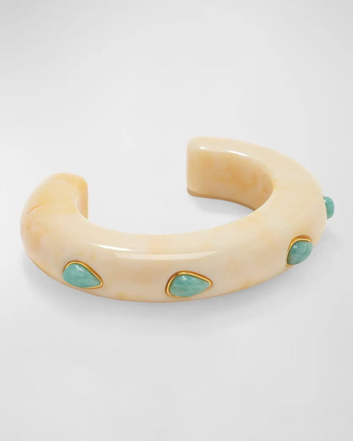 Ridge Cuff in Alabaster and Amazonite | Lizzie Fortunato