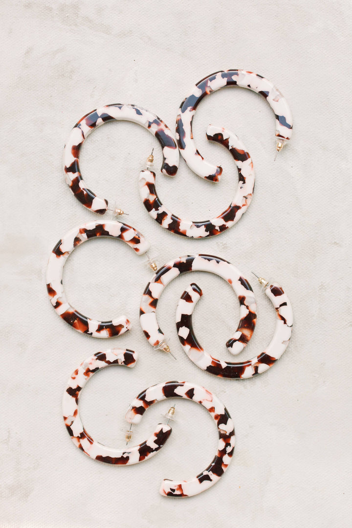 Cocoa Hoop Statement Earrings