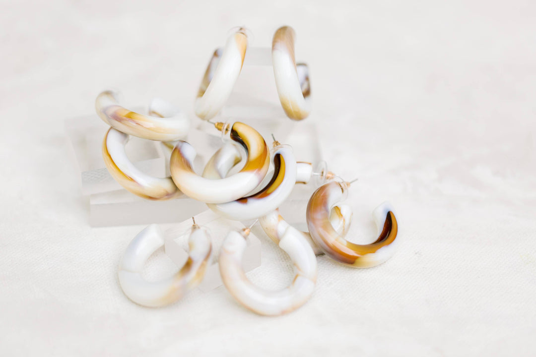 Chunky Lucite Hoop Earrings