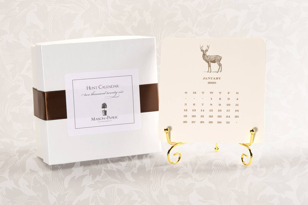 2026 Hunt Calendar with Easel| Maison de Papier