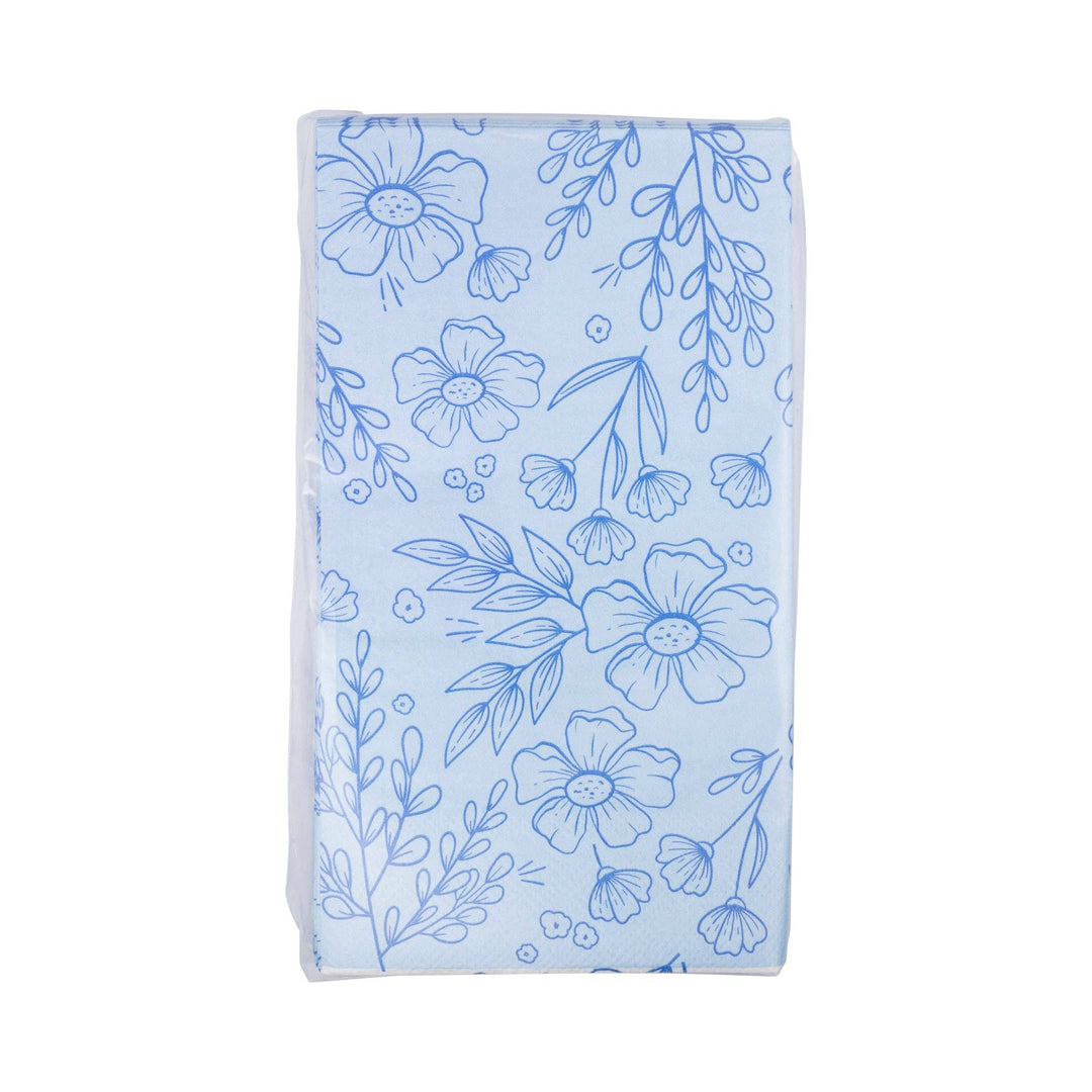 Floral Guest Napkin in Blue