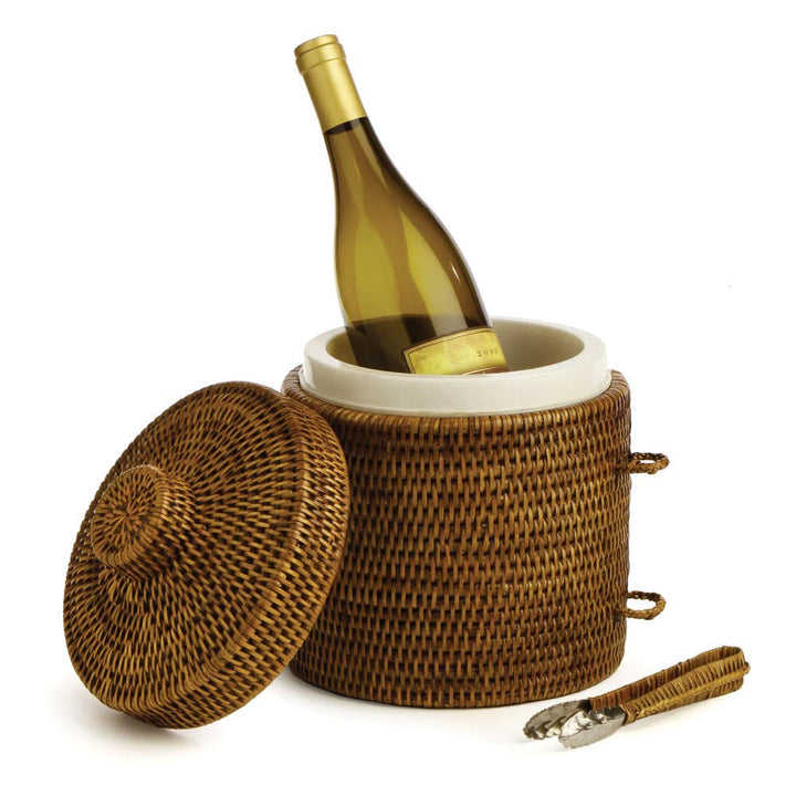 Rattan Ice Box + Tongs