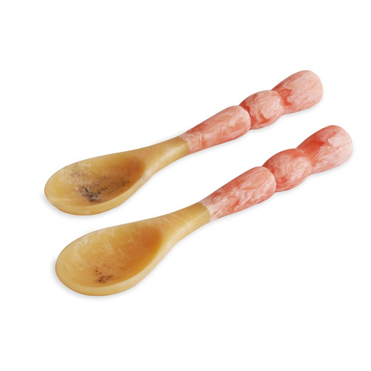 Amelia Resin Salad Servers, Peach | Beatriz Ball