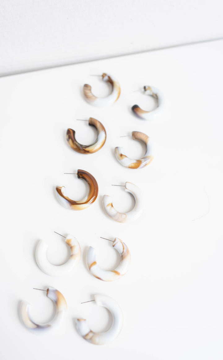 Chunky Lucite Hoop Earrings