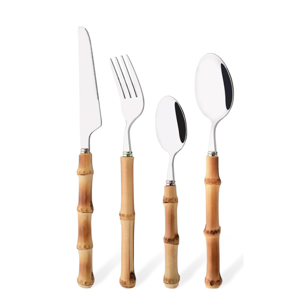 Bamboo Flatware, 4 piece set