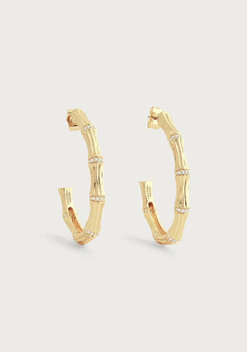Bamboo Single Hoop Earrings | Anabel Aram