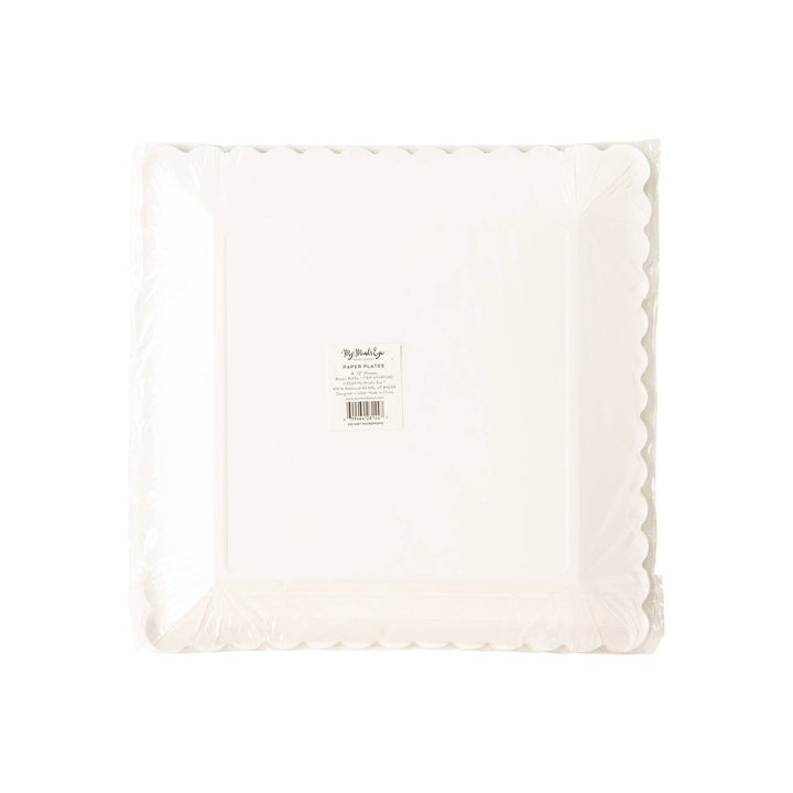 Ruffle Edge Plates, Brown