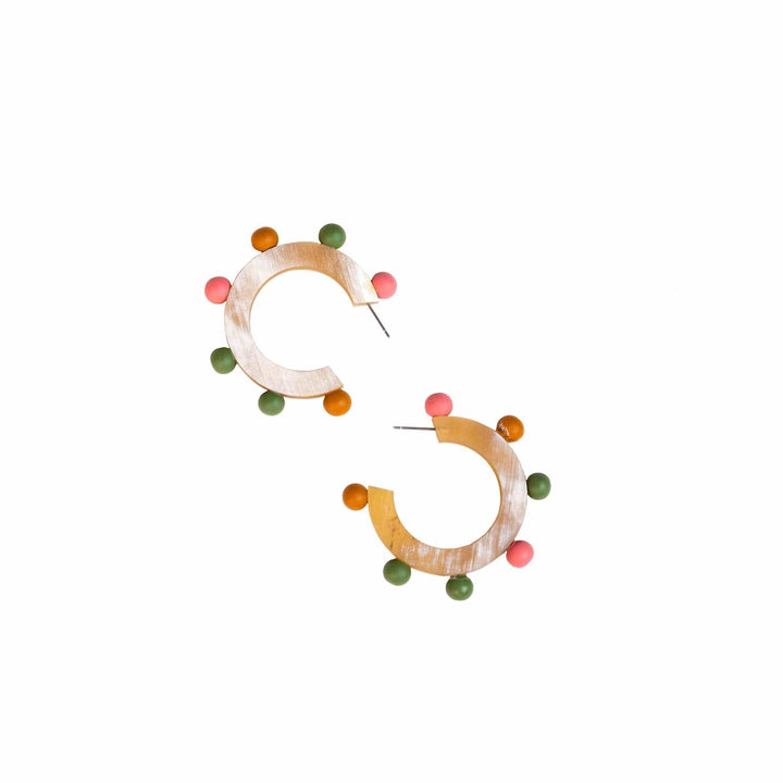 Bead Hoops in Rainbow