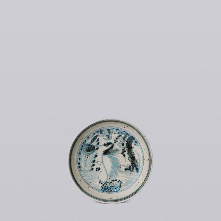 Blue and White Porcelain Dancing Crane Dish