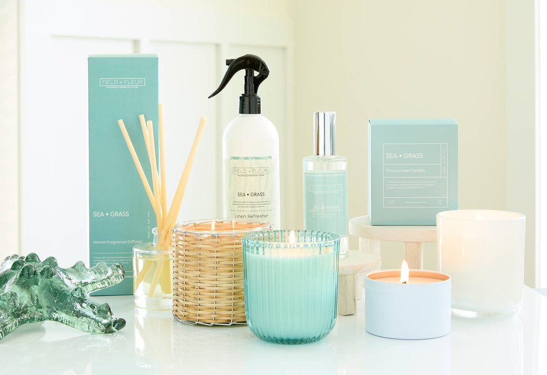 Handwoven Sea Grass Candle