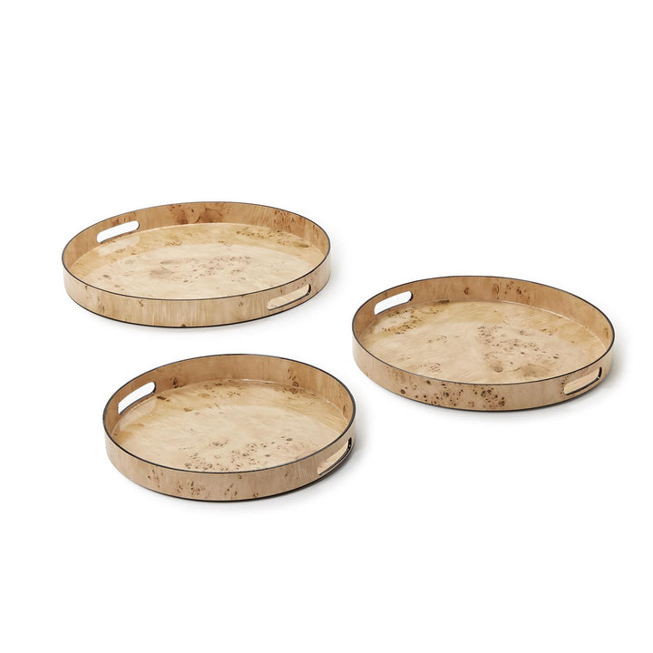 Burled Wood Trays, 3 sizes