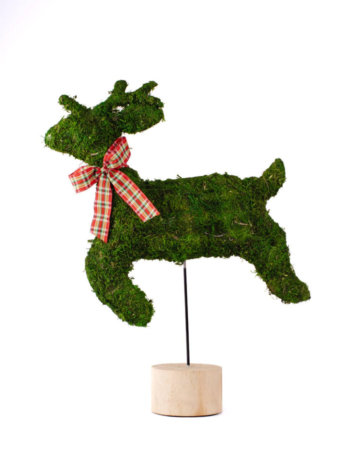 Leaping Deer in Moss