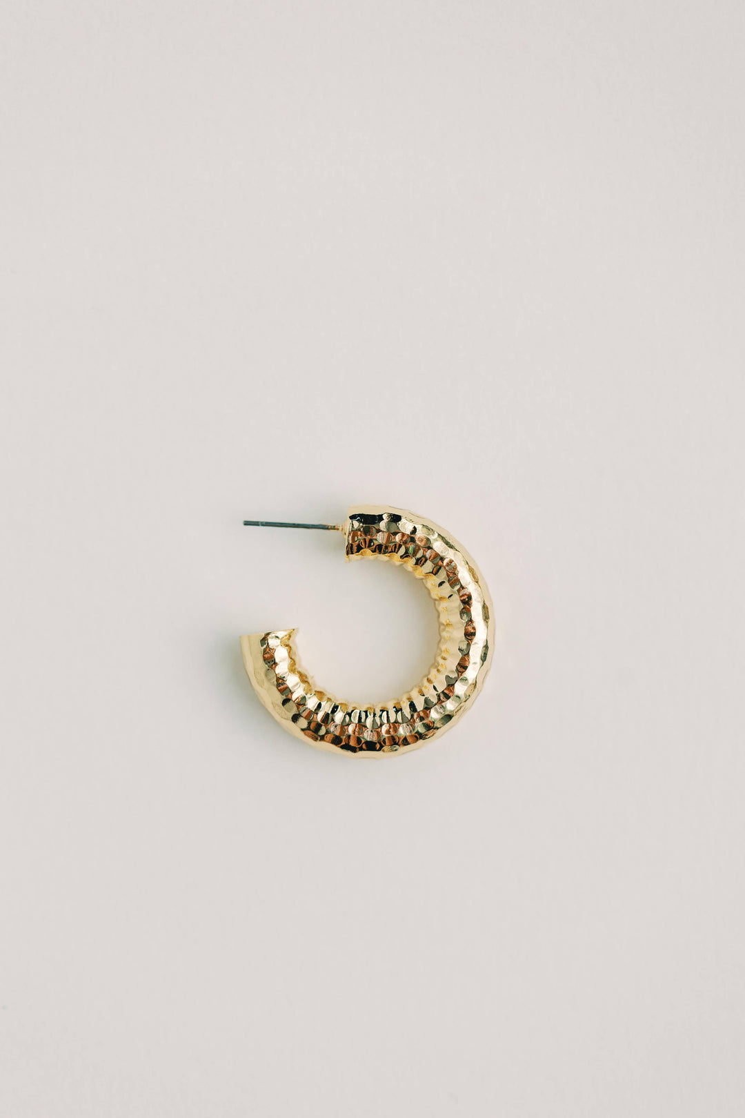 Hammered Gold Hoop Earrings