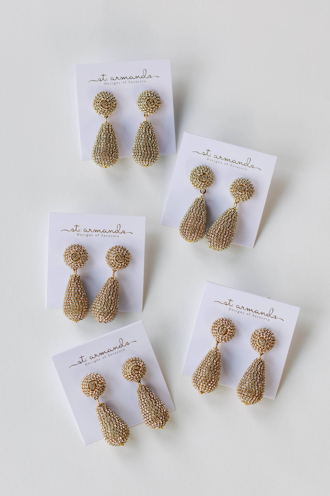 Rhinestone Wrapped Drop Earrings