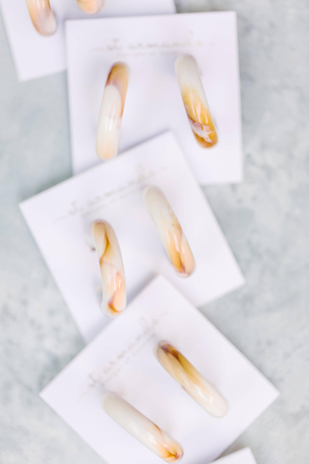 Chunky Lucite Hoop Earrings