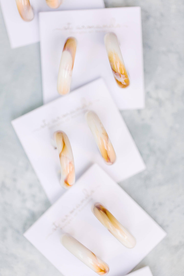 Chunky Lucite Hoop Earrings