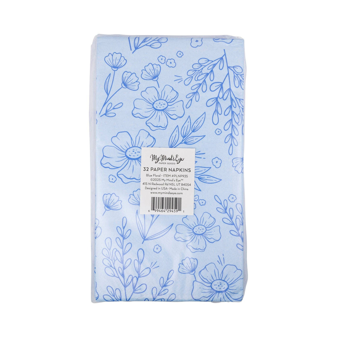 Floral Guest Napkin in Blue