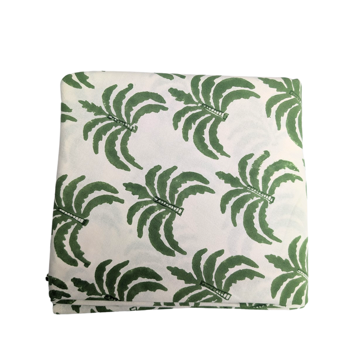Palm Round Tablecloth in Green, 72"