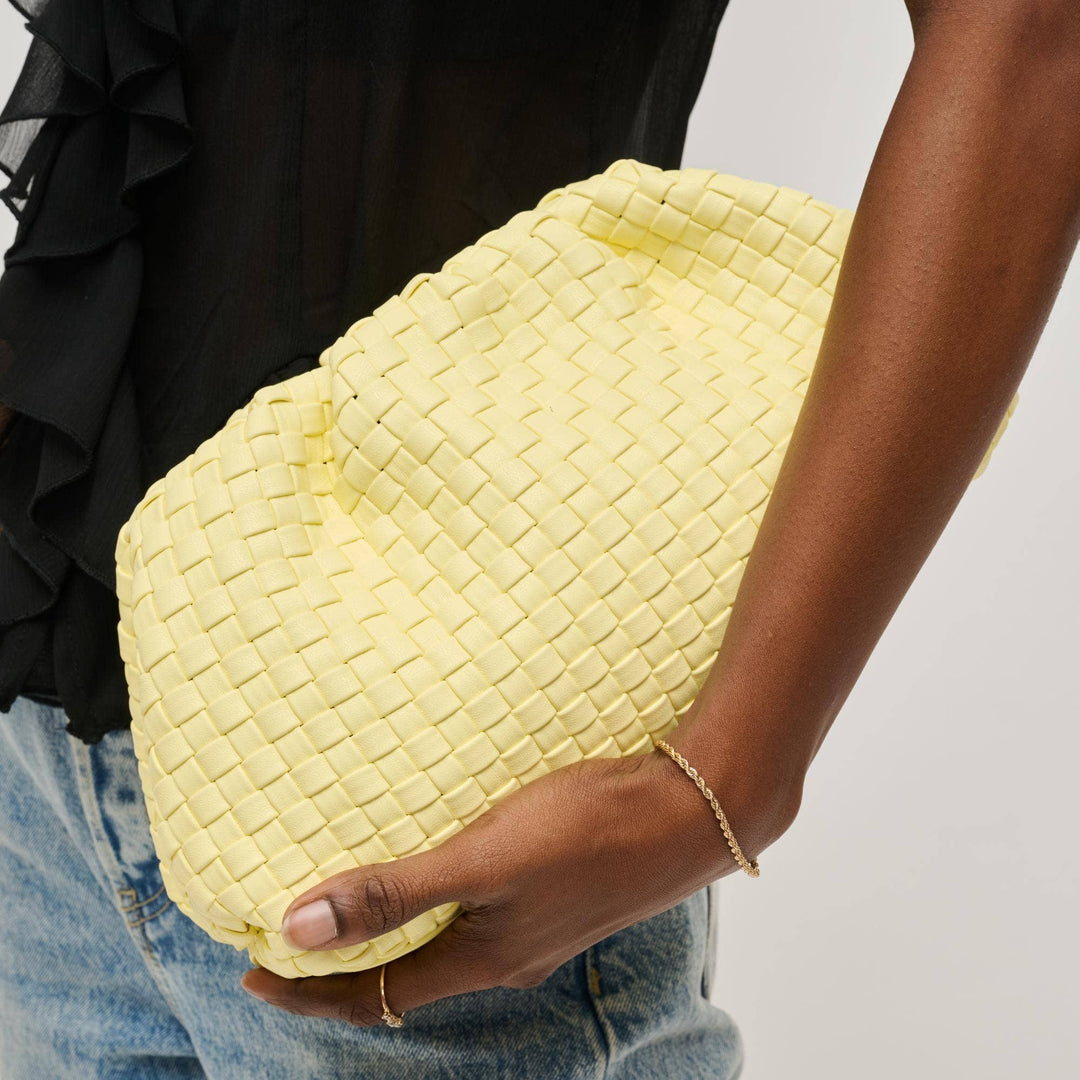 Tate Woven Clutch in Natural