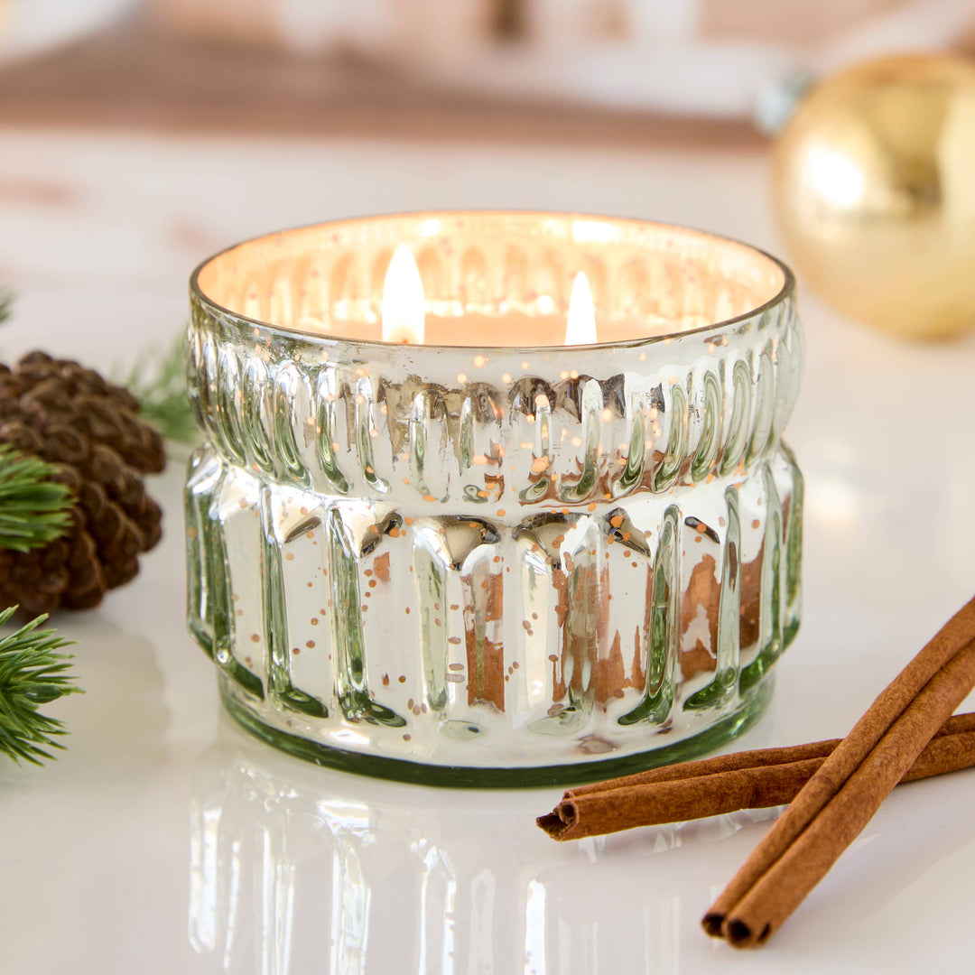Mercury Glass Christmas Candle