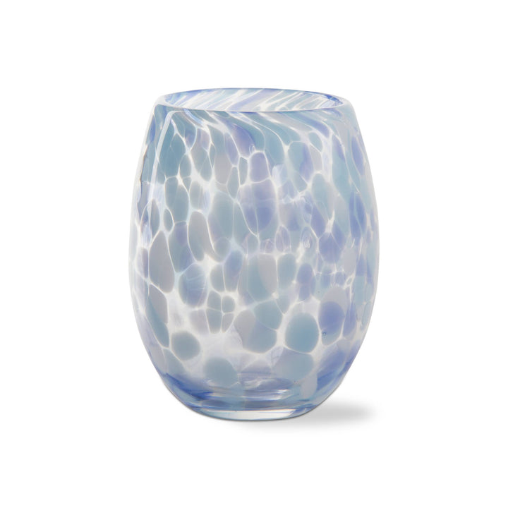 Stemless Wine Glasses in Light Blue, S/2