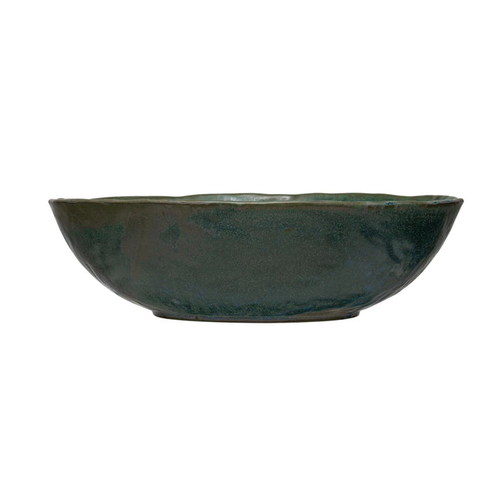 Stoneware Serving Bowl, Green