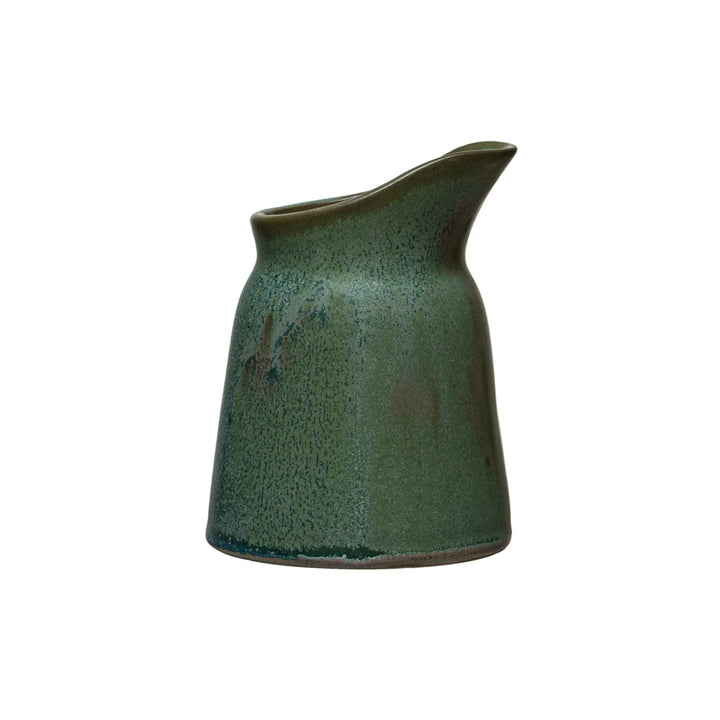 Stoneware Creamer, Green