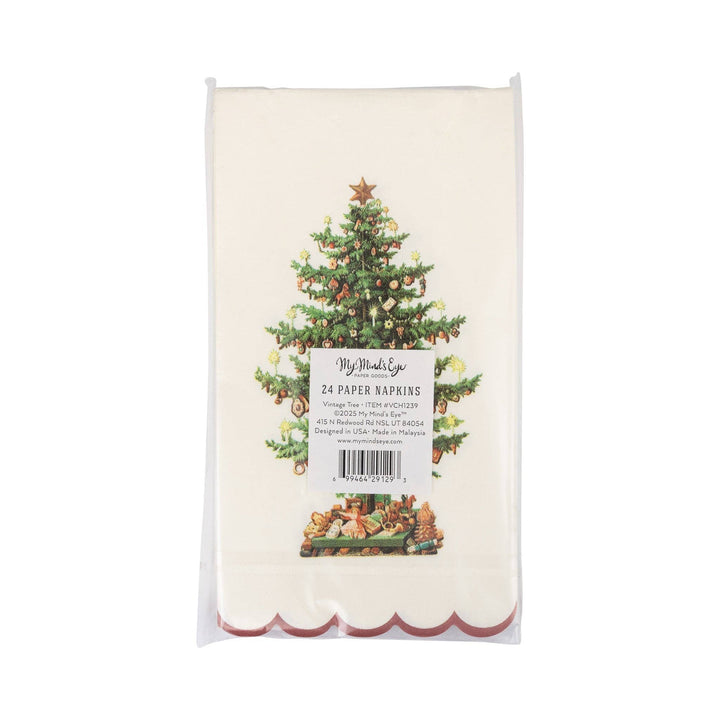 Vintage Christmas Tree Dinner Napkins