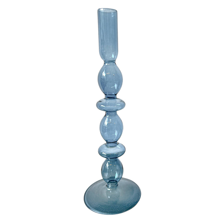 Pair of Candle Holders in Azure Blue