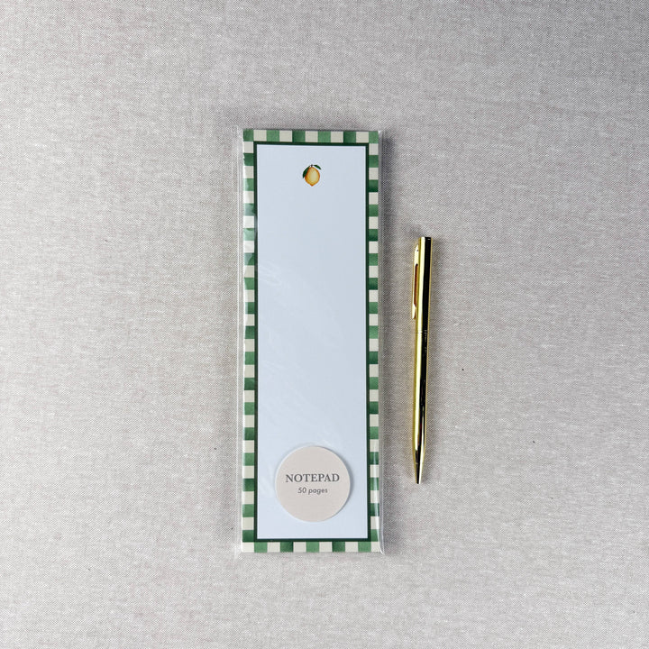 Lemon Watercolor Skinny Notepad