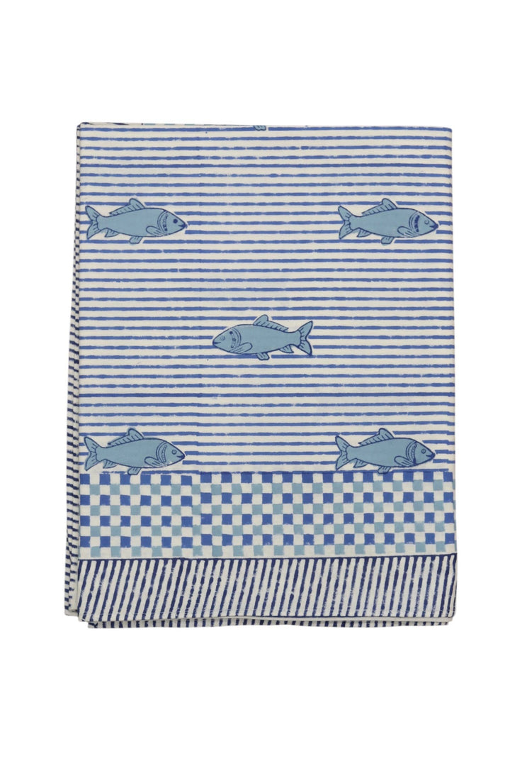 Tablecloth in Saltwater Stripe, 60x90