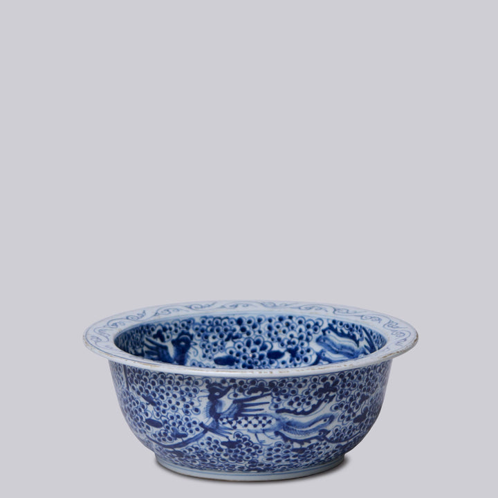 Blue and White Porcelain Bird Bowl