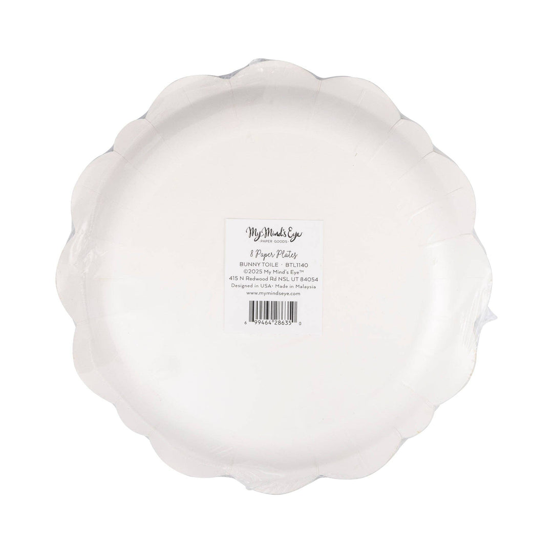 Bunny Toile Plates, 8”