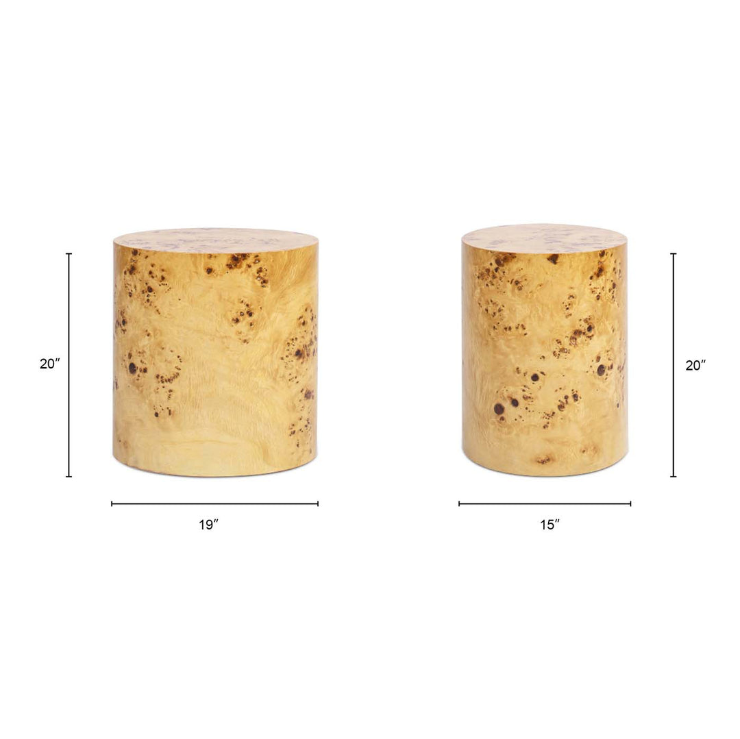 Burl Wood Side Table