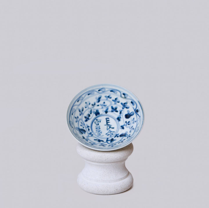 Blue and White Porcelain Conical Bowl