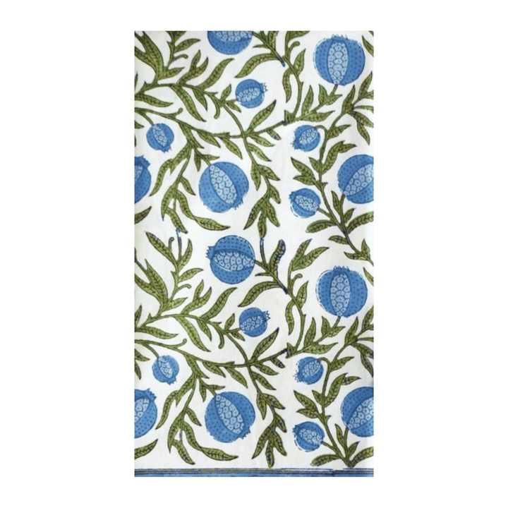Block Print Guest Napkins in Blue