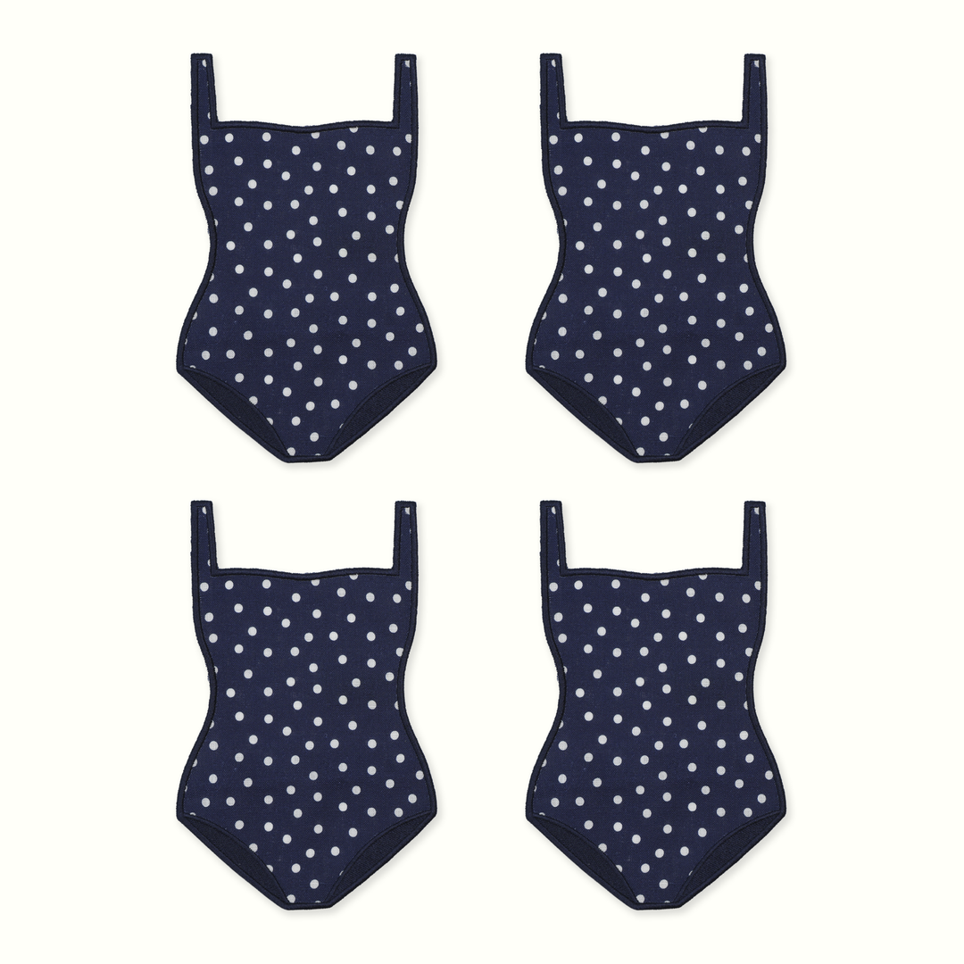 Polka Dot Swimsuit Cocktail Napkins, Set of 4 | House of Gleason