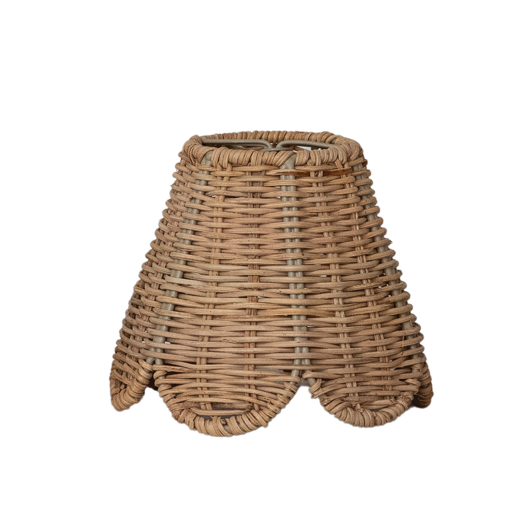 Rattan Scalloped Sconce Lampshade