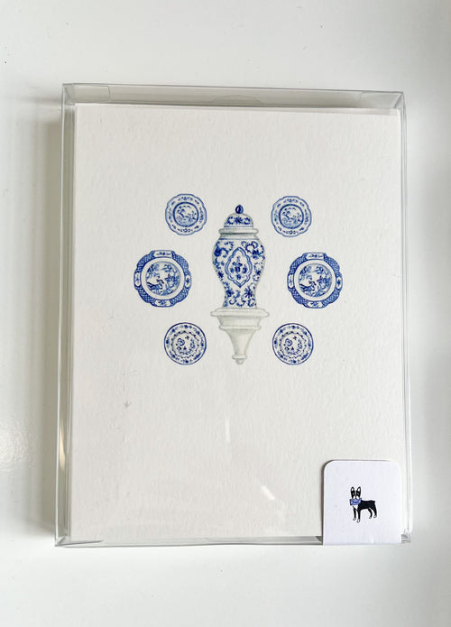 Chinoiserie Blue Note Card Set