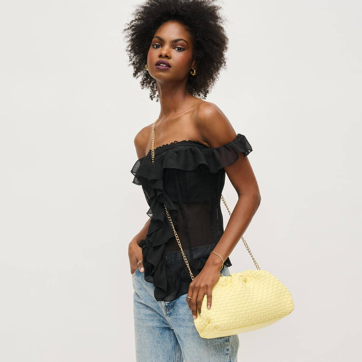 Tate Woven Clutch in Natural