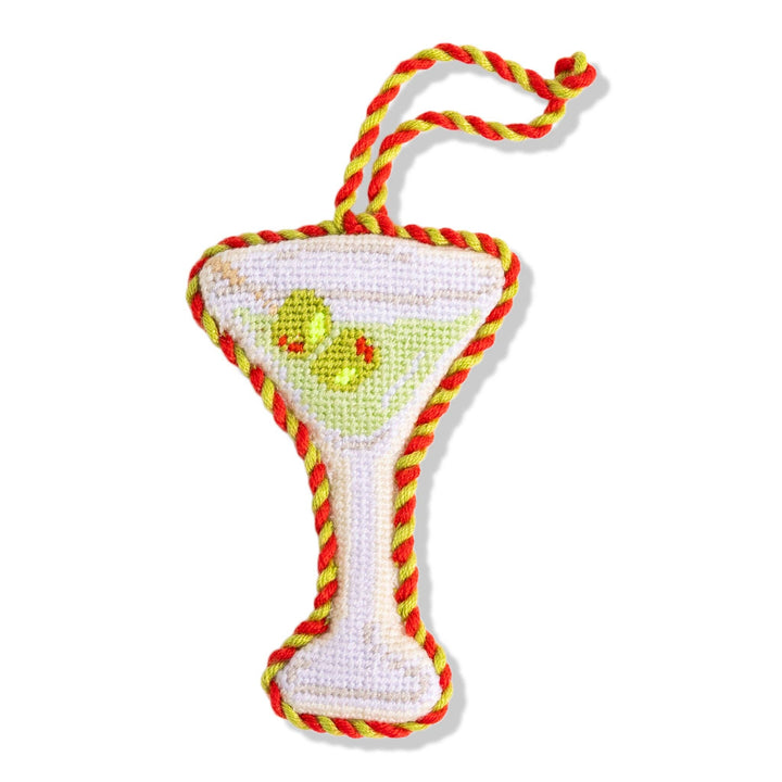 Needlepoint Dirty Martini Ornament