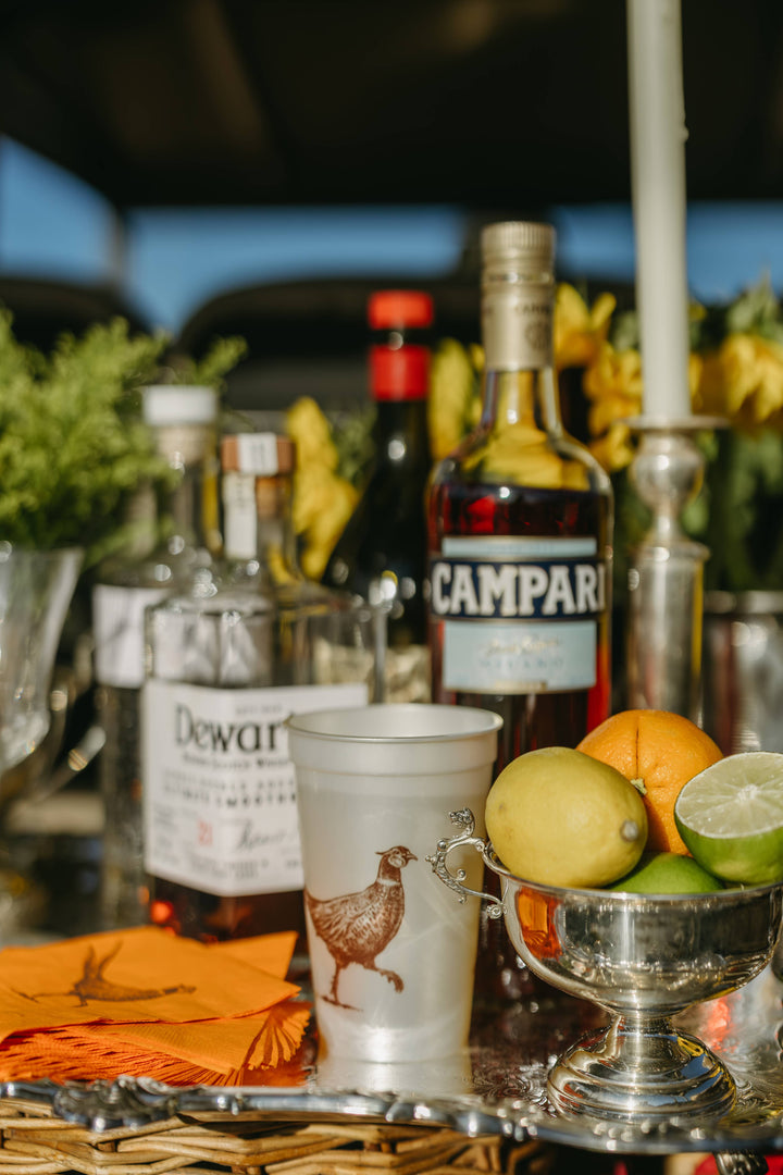 Pheasant Strut Orange Cocktail Napkins | Alexa Pulitzer