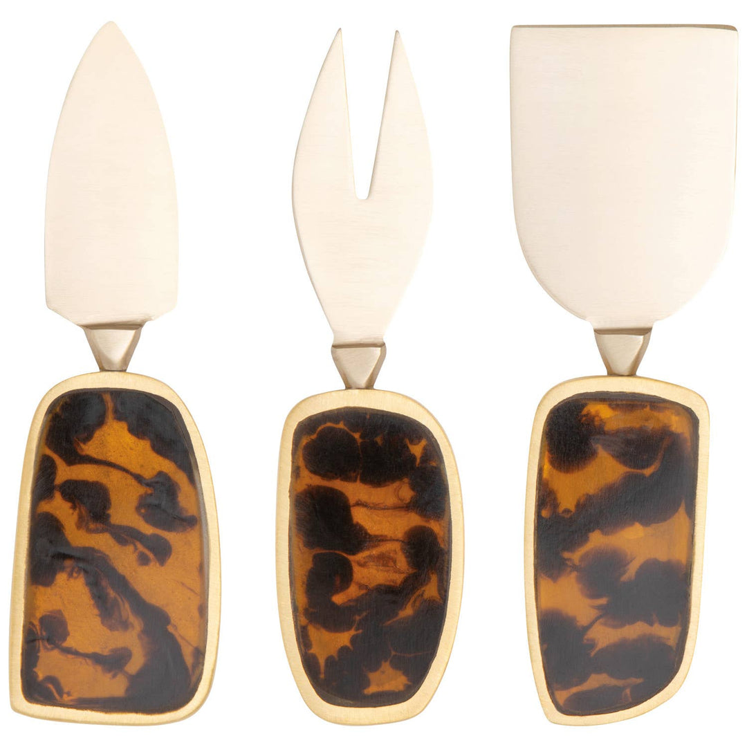 Cheese Knives in Tortoise S/3