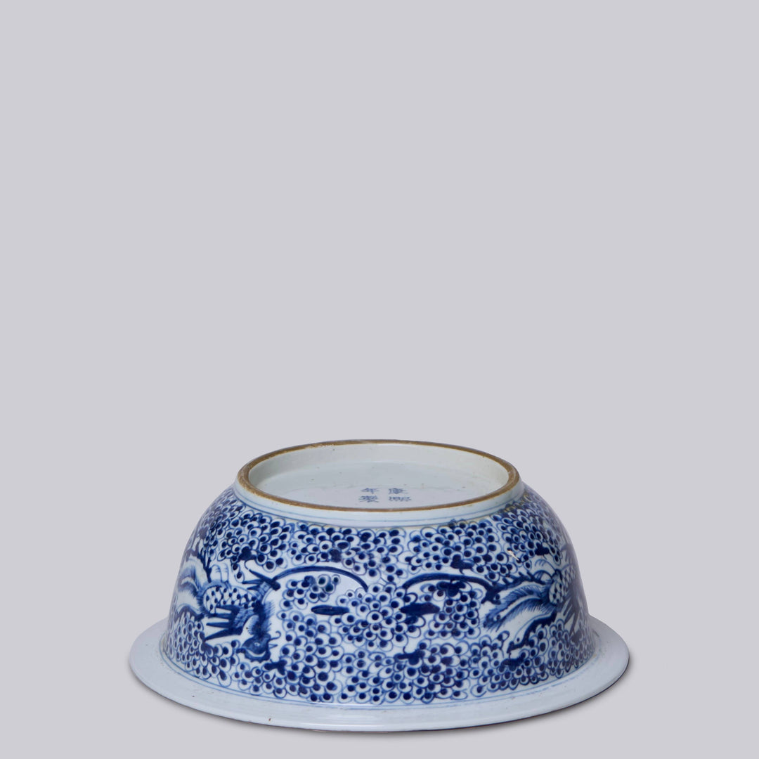 Blue and White Porcelain Bird Bowl