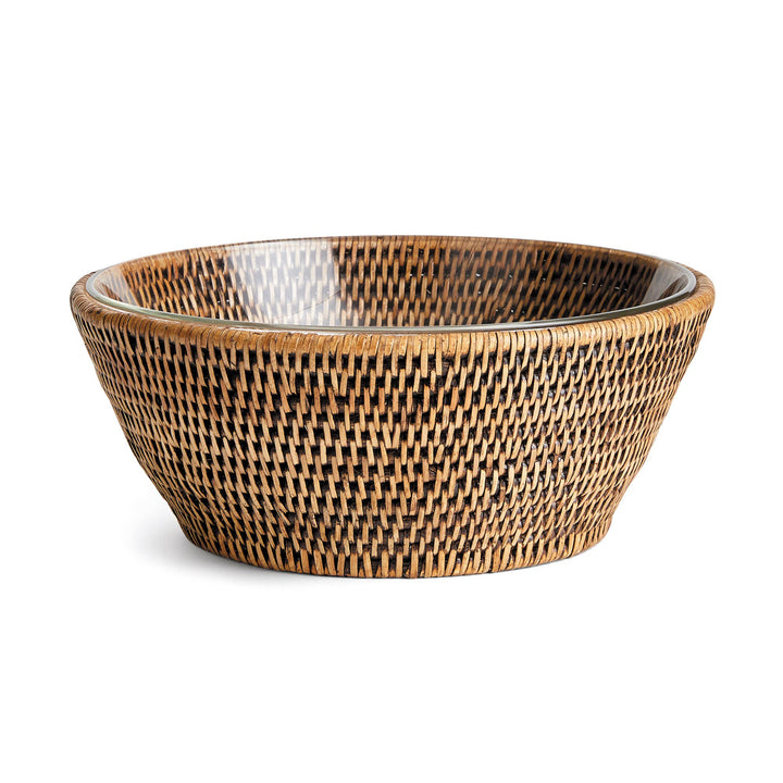 Rattan Serving Bowl, 10.75"